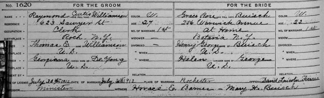 New York, County Marriages, 1908-1935 on FamilySearch